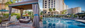 Cabana and One of Four Pools at Rosen Shingle Creek