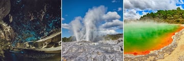Rotura's Glow Worm Caves, Geysers & Hot Springs