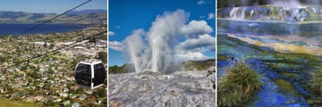 Skyline Gondolas, Steaming Geyser & Rainbow Hot Springs in Rotorua, North Island