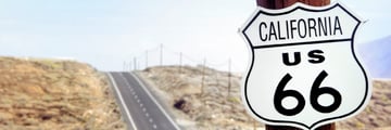Route 66 sign in California