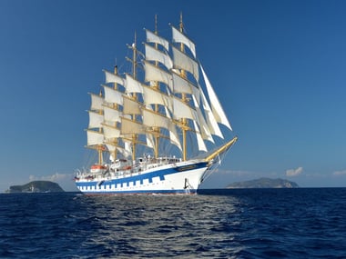 Royal Clipper on the water