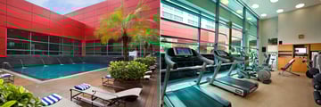 The pool and gym at Royal Plaza on Scotts