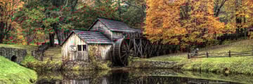 Rustic gristmill in the autumn, Virginia