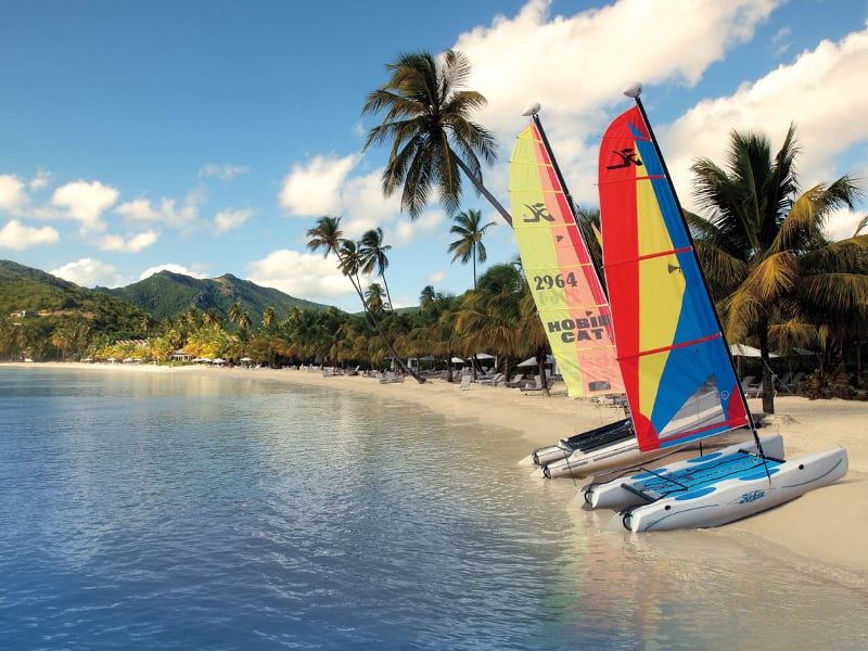 Sailing at Katson Beach at Carlisle Bay