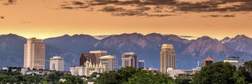Salt Lake City at sunset