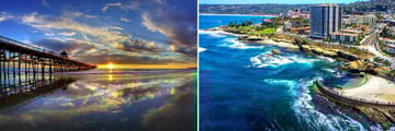 San Clemente and La Jolla in San Diego
