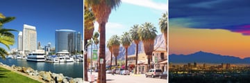 San Diego, Palm Springs & Phoenix Arizona