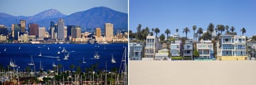 San Diego and Santa Monica