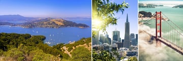 San Francisco Bay, Cityscape & Golden Gate Bridge