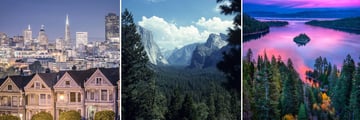 San Francisco, Yosemite Valley & Lake Tahoe, California