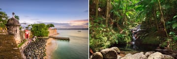 San Juan Coastline & El Yunque Rainforest
