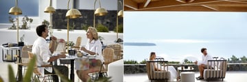 Alios Ilios Restaurant and Akratos Poolside Bar at Santo Pure Oia Suites & Villas