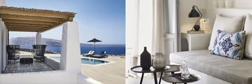 Ilios Luxury Sunset Villa and Cave Junior Suite at Santo Pure Oia Suites & Villas