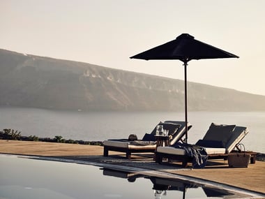 The main pool at Santo Maris Oia Luxury Suites & Spa