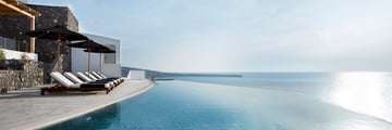 The main pool at Santo Pure Oia Suites & Villas