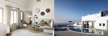 Royal Suite Sunset Sea View and Selini Luxury Sunset Villa at Santo Pure Oia Suites & Villas