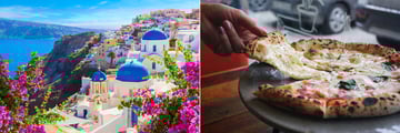 Santorini and Naples