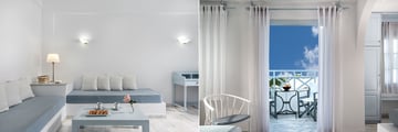 Suite and Junior Suite at Santorini Kastelli Resort
