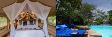 Tent interiors at Sarova Mara Game Camp and Sarova Lion Hill Game Lodge pool