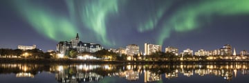 Saskatoon at night, Saskatchewan