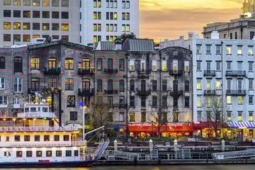 A view of Savannah's waterfront