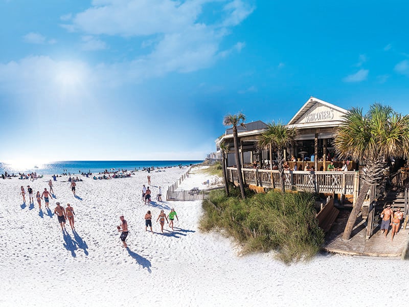 schooners restaurant right on the beach