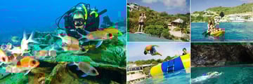 Scuba Diving, Paddle Boarding, Kayaking, Cave Snorkeling and Inflatable Trampoline at Scrub Island 