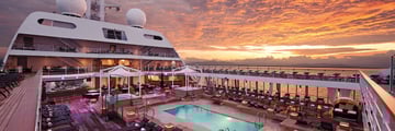 Sunset views over the Seabourn Encore