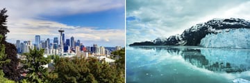 Seattle Cityscape & Scenery in Glacier Bay, Alaska