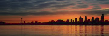 Seattle skyline at dawn