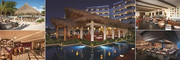 Secrets Cap Cana Resort & Spa, (clockwise from top left): Manatees Pool Bar, El Patio, Coco Cafe, Himitsu and Bordeaux