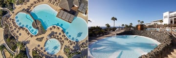 Aerial view of main pool and the adult pool at Secrets Lanzarote Resort & Spa