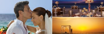 Romantic wedding scenes at Secrets Royal Beach