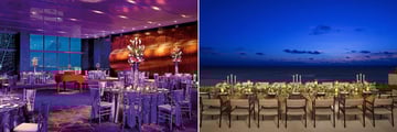 Wedding breakfast set ups at Secrets The Vine Cancun