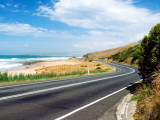 A section of the Great Ocean Road near Apollo Bay