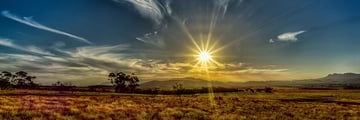 Sun setting over Flinders Ranges National Park