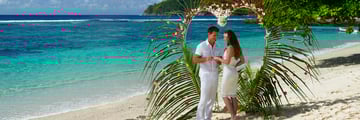 Seychelles beach wedding