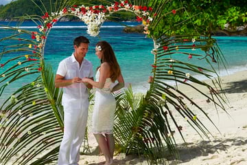 Seychelles beach wedding