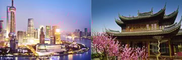 Shanghai's Skyline and the Yuyan Gardens