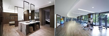 Shangri-La, Bangkok, Health Club Locker Room and Gym