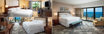 Garden View Room, Deluxe Oceanfront Suite and Luxury Oceanfront Room at Sheraton Kauai