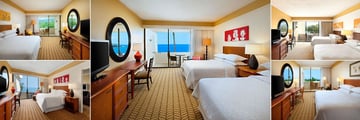 Sheraton Kona Resort & Spa at Keauhou Bay, (clockwise from top left): Mountain View Room, Partial Ocean View Room, Two Doubles Ocean View Room, Ocean View Room and Ohana Suite   