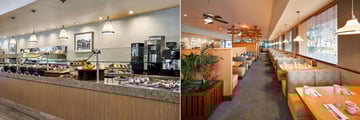 Park 55 Cafe Breakfast Area and Park 55 Dining Area at Sheraton Park Hotel at the Anaheim Resort