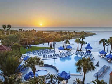 Sheraton Sand Key at sunset