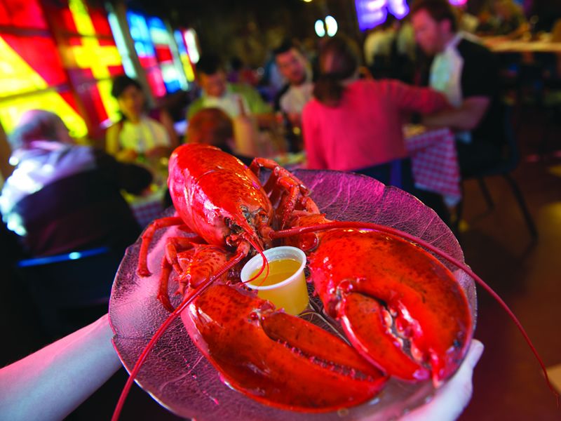 Serving lobster at The Shore Club