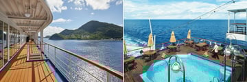 Silver Whisper walking deck and pool