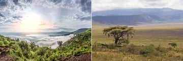 The stunning Ngorongoro Crater