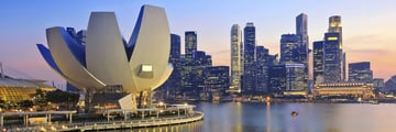 The Singapore skyline