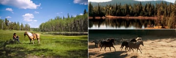 Siwash Lake Wilderness Resort, Resort Riding, Scenery and Resort Horses