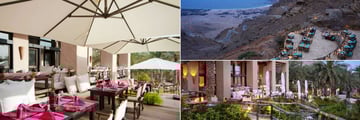 Six Senses Zighy Bay, (clockwise from left): Summer House, Sense on the Edge and Summer House Terrace
